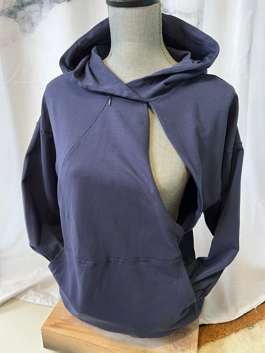 Midnight Navy Maternity-Nursing Hoodie