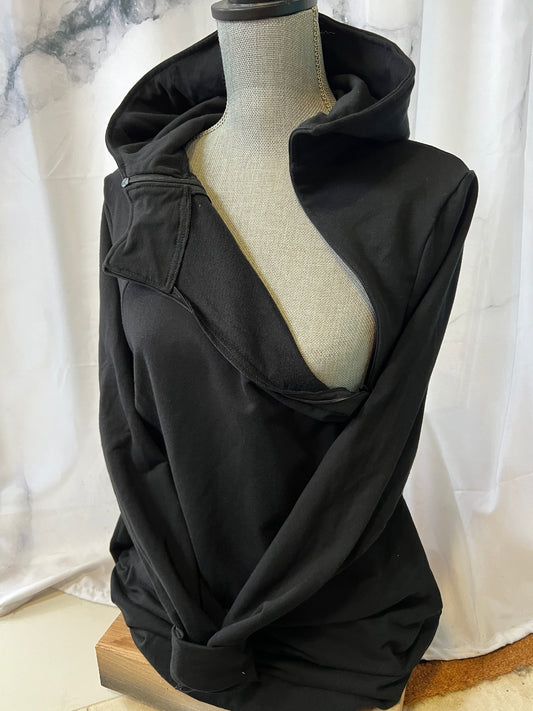 Black Maternity-Nursing Hoodie