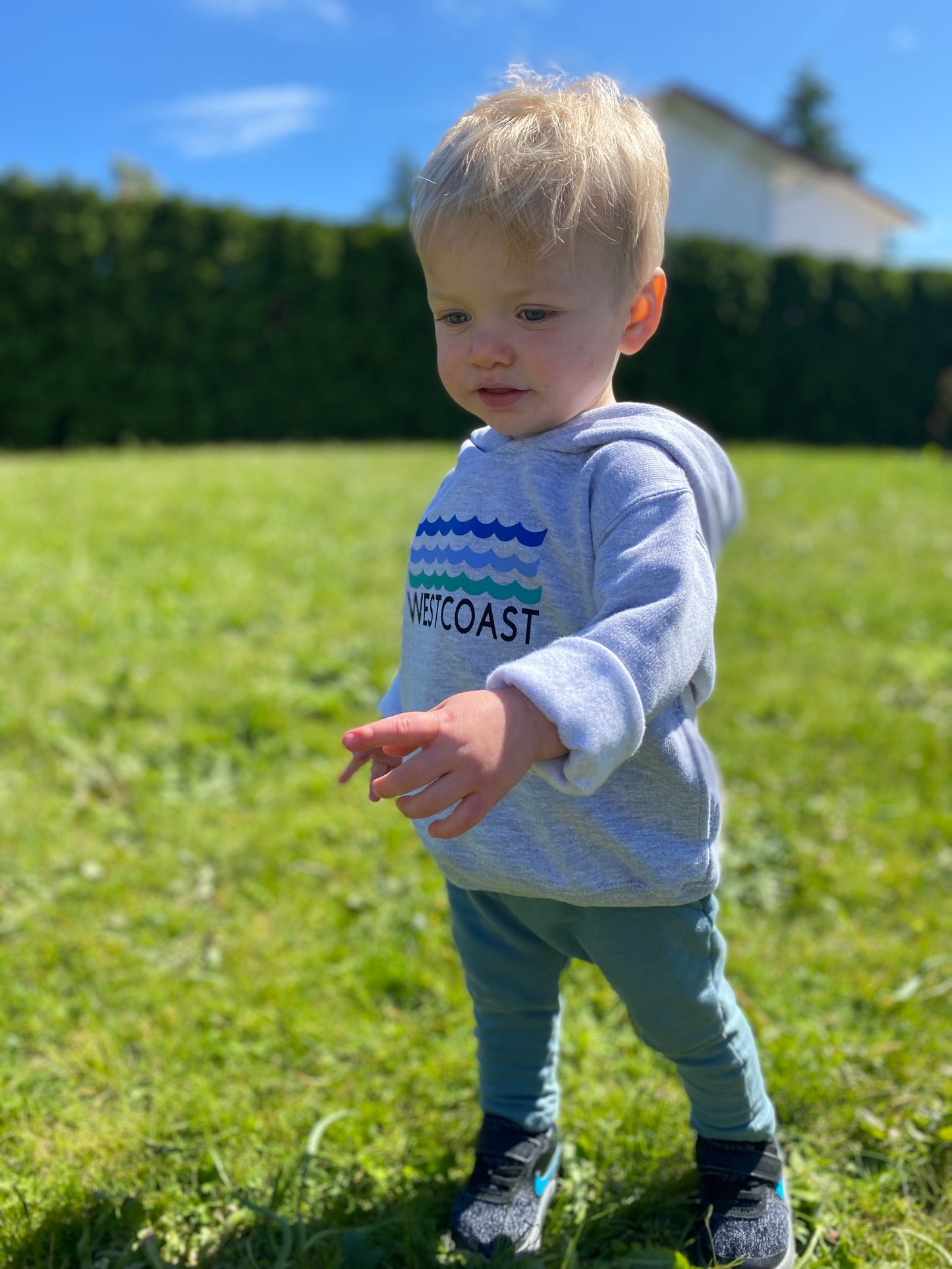 "Westcoast Waves" PINK Toddler Pullover Hoodie