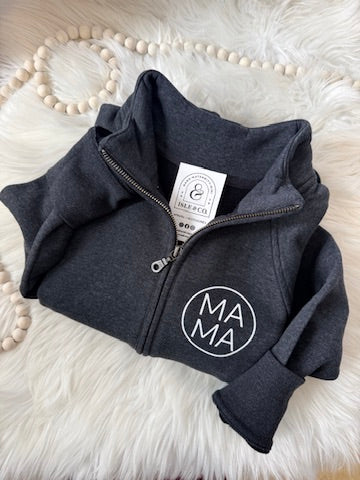 Ladies 1/2 Zip Pullover BLACK (Nursing Friendly)