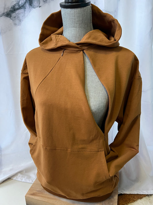 Caramel Latte Maternity-Nursing Hoodie