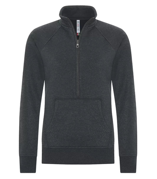 Ladies 1/2 Zip Pullover CHARCOAL - LARGE ONLY (Nursing Friendly)