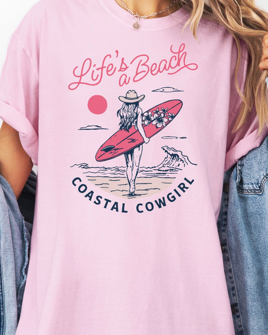 PRE-ORDER: “Coastal Cowgirl" Vintage Wash Tee