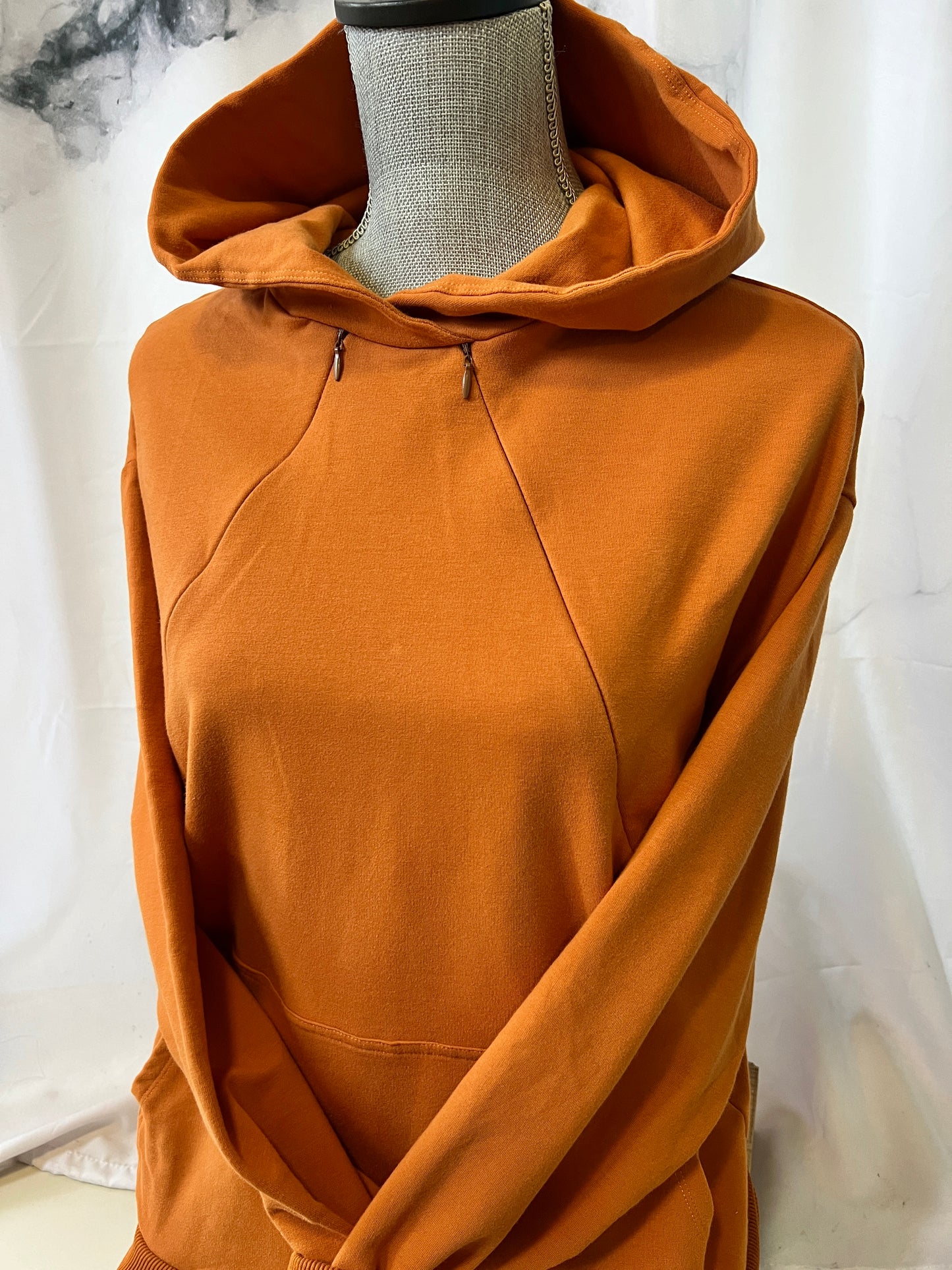 Burnt Orange Maternity-Nursing Hoodie
