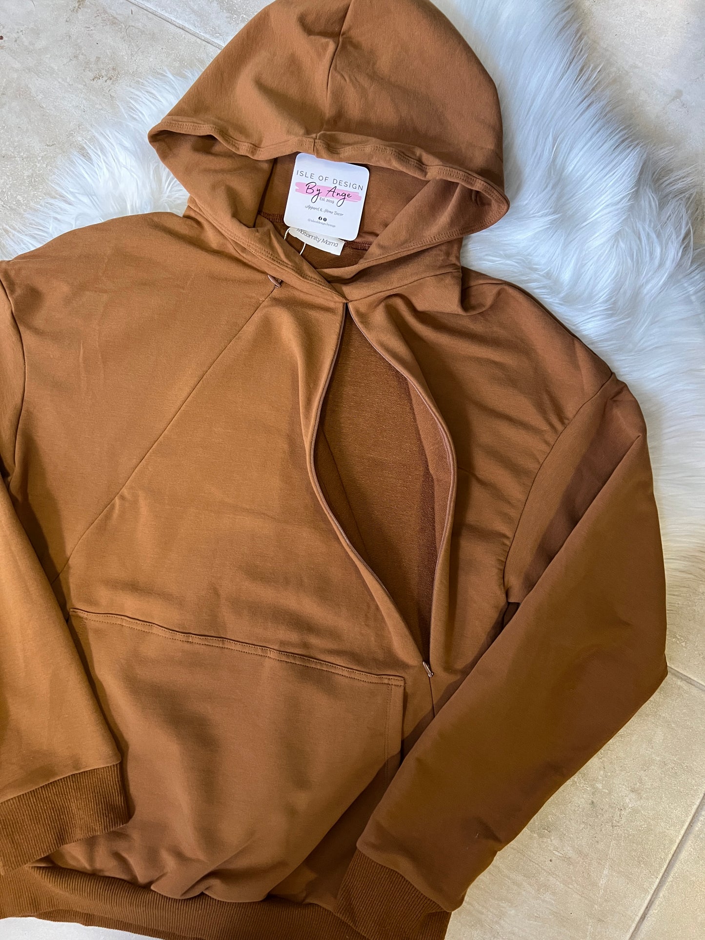 Caramel Latte Maternity-Nursing Hoodie