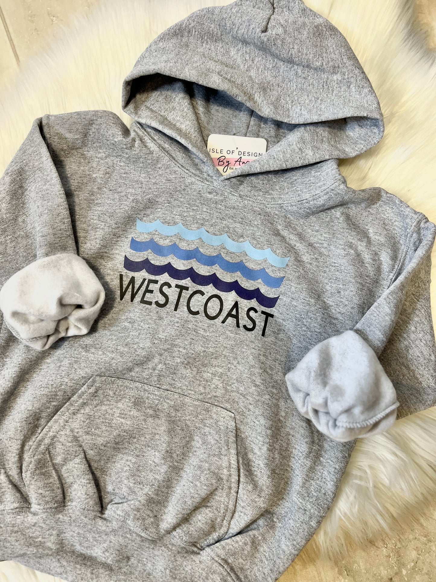 "Westcoast Waves" Youth Pullover Hoodie
