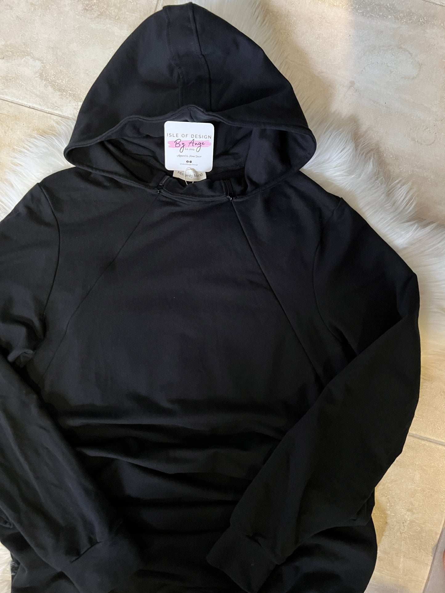 Black Maternity-Nursing Hoodie