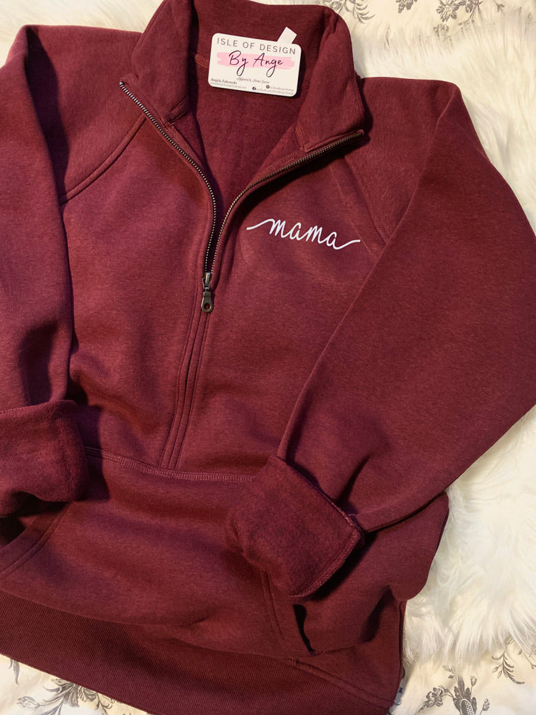 PRE-ORDER Ladies 1/2 Zip Pullover (Nursing Friendly)