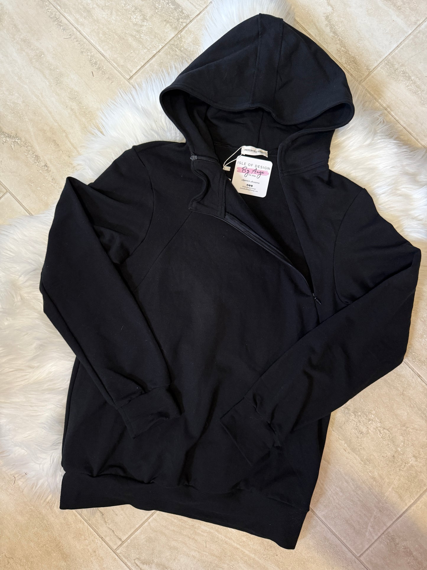 Black Maternity-Nursing Hoodie