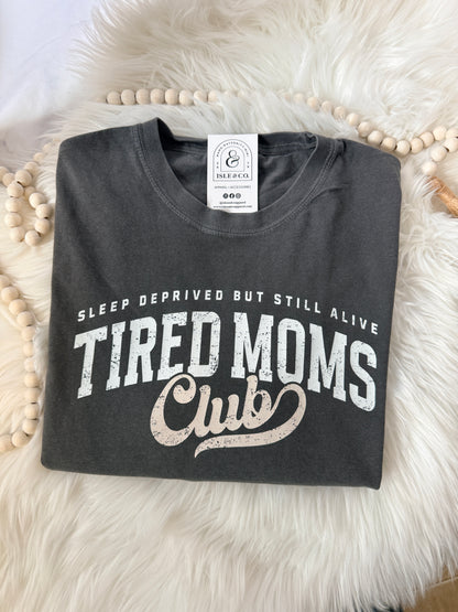 Tired Moms Club Vintage Wash Crop Tee | Pepper