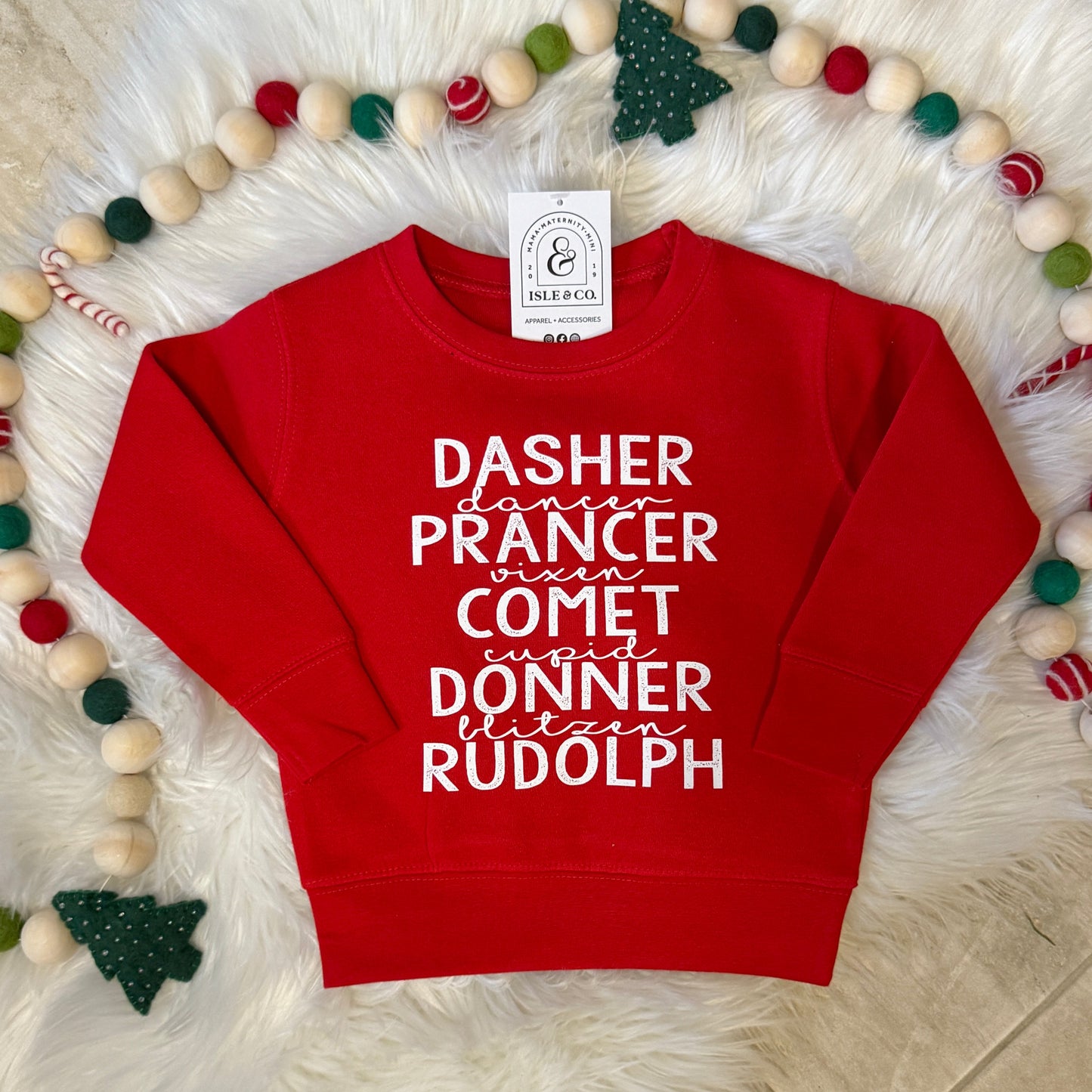 Reindeer Roll Call Toddler Crewneck