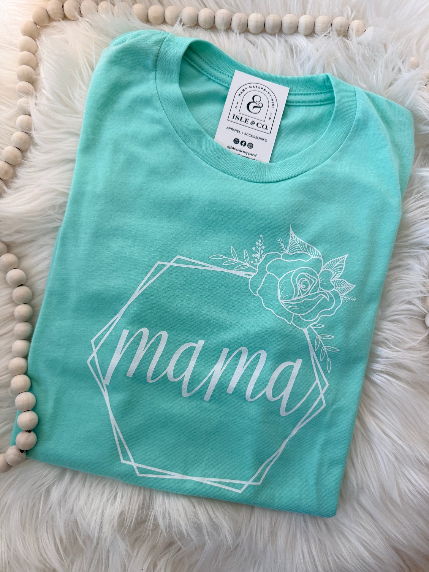 Floral Hex MAMA Favorite Tee MINT