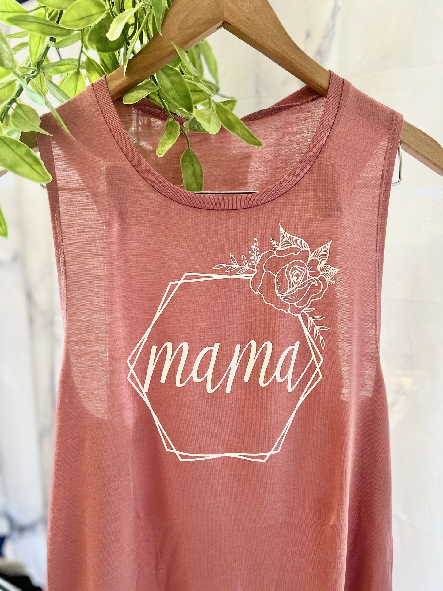 Floral Hex Mama Ladies Tank