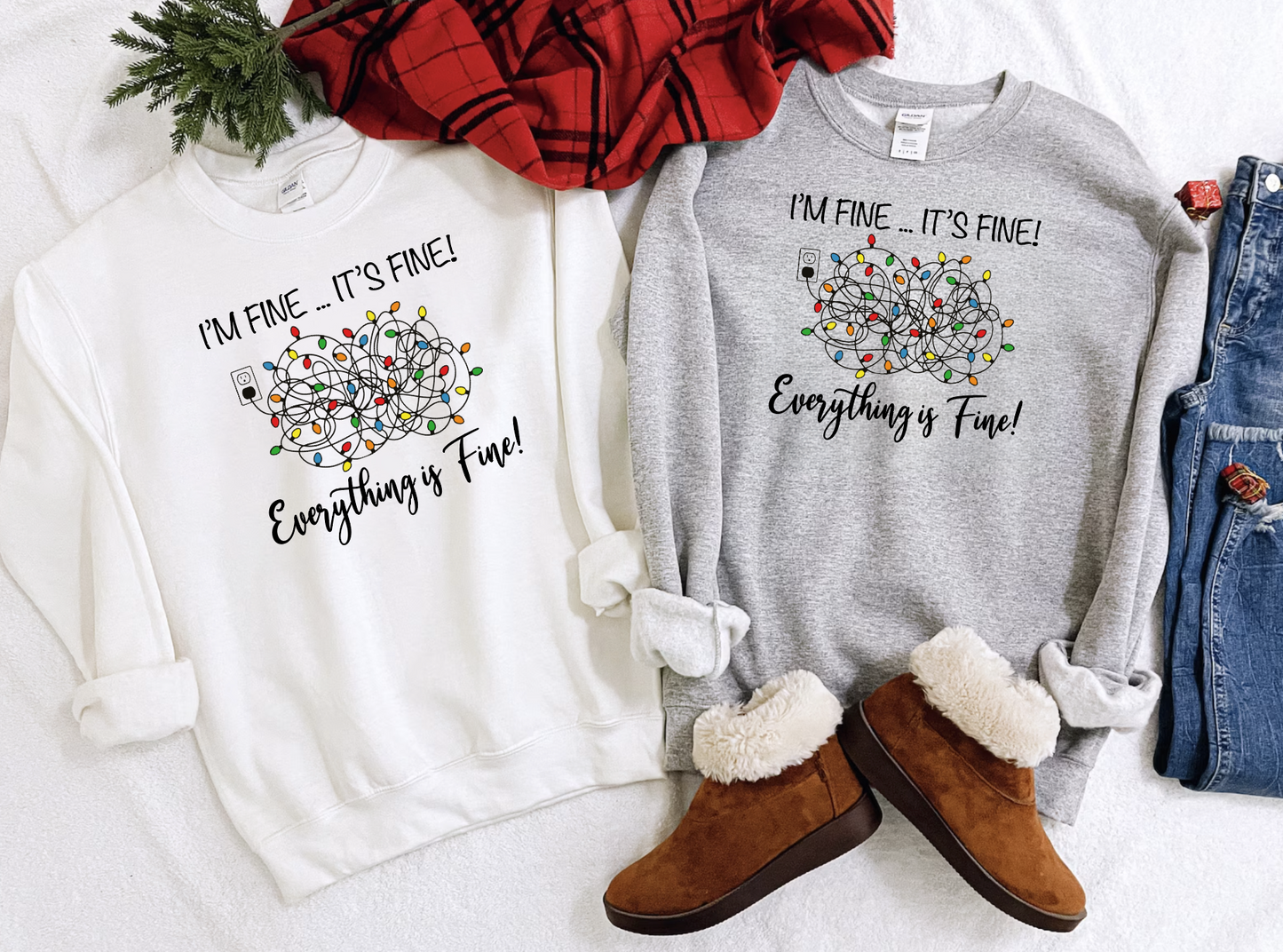 “I’m Fine… It’s Fine! Everything Is Fine!” Luxe Crewneck