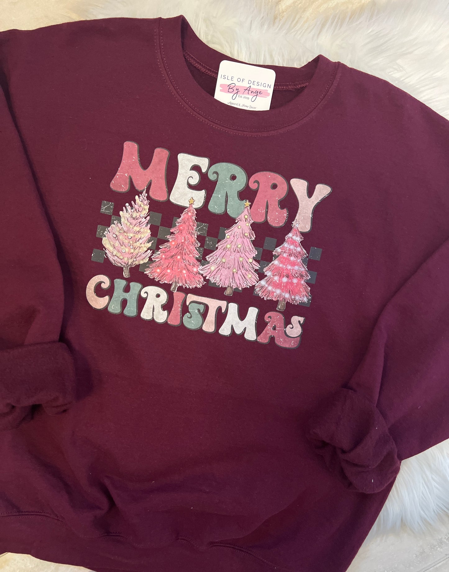 Retro Merry Christmas Classic Crewneck
