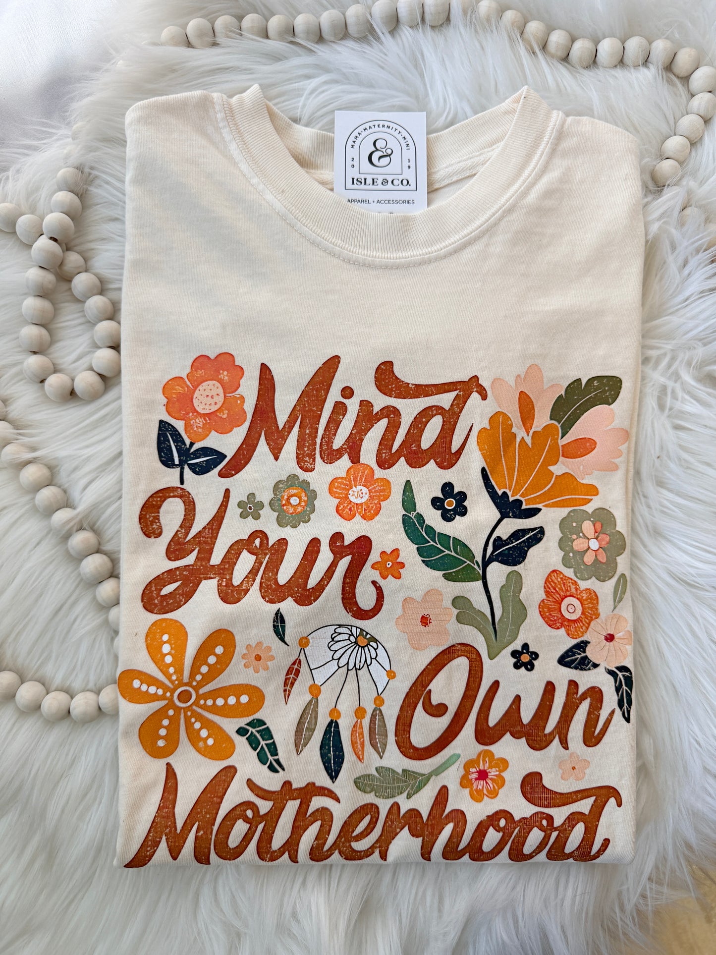 “Mind your Own Motherhood" Boho Vintage Wash Tee