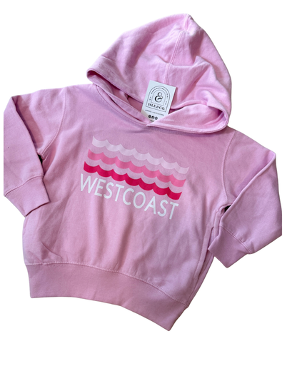 "Westcoast Waves" BABY PINK Toddler Pullover Hoodie