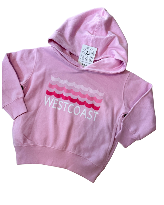 "Westcoast Waves" BABY PINK Toddler Pullover Hoodie