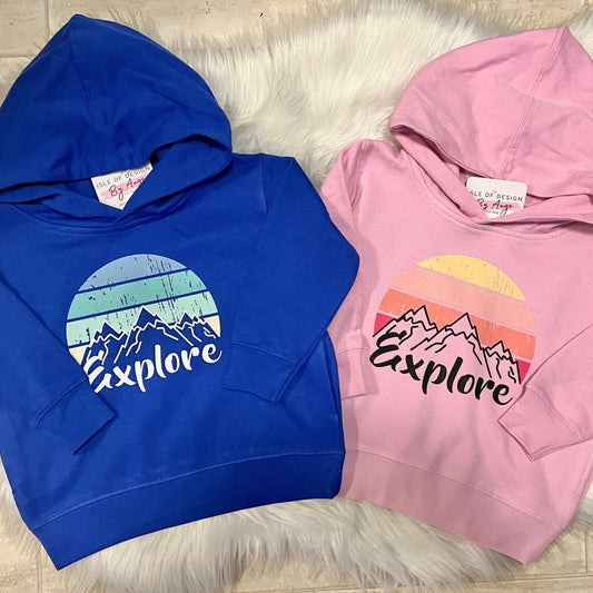 "Explore Sunsets" Toddler Pullover Hoodie