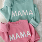Mint "Floral MAMA" Vintage Wash Crewneck