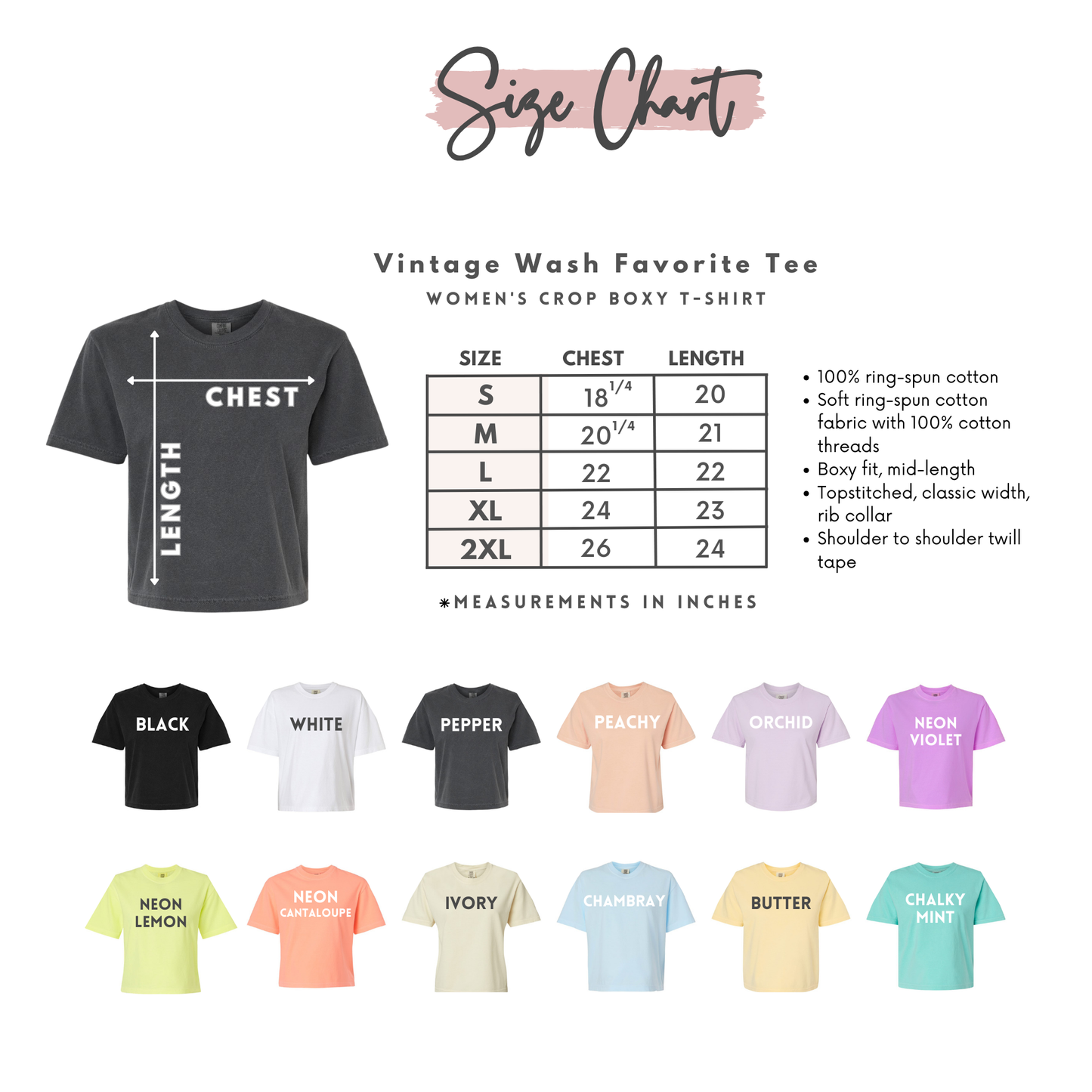 PRE-ORDER: Women's Vintage Wash Crop Tee