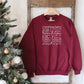 Christmas Words Maroon Classic Crewneck