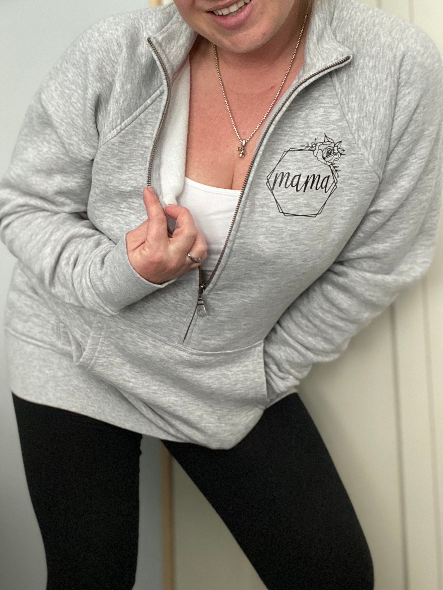 PRE-ORDER Ladies 1/2 Zip Pullover (Nursing Friendly)