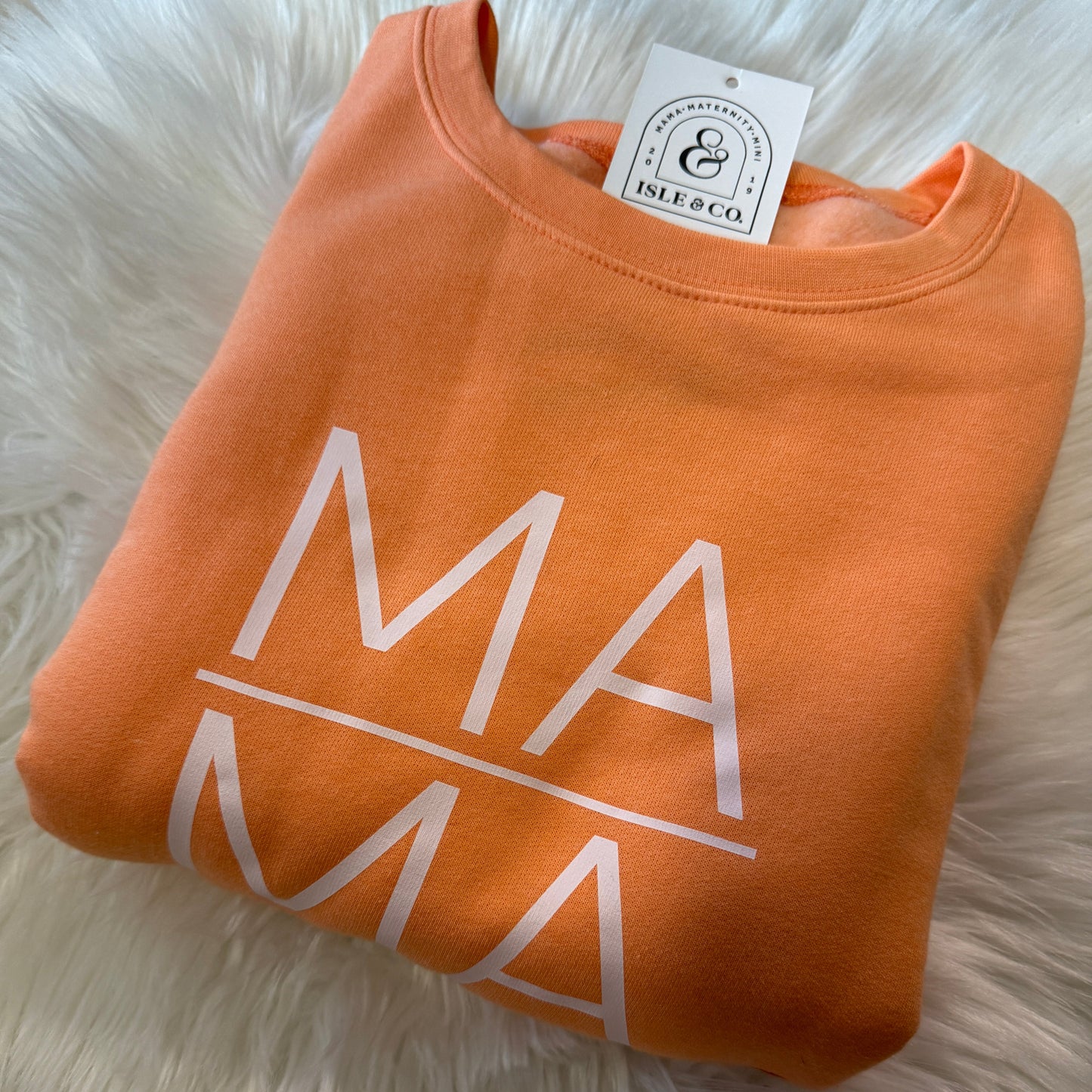 Luxe MAMA Crewneck - Cantaloupe