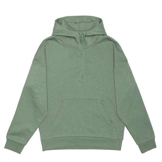 *NEW* PRE-ORDER: Drop Shoulder 1/2 Zip Scuba Hoodie