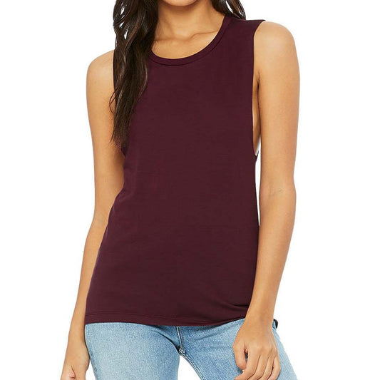 BLANKS SALE: Maroon (S/M/L/XL/2XL) Women's Flowy Muscle Tank