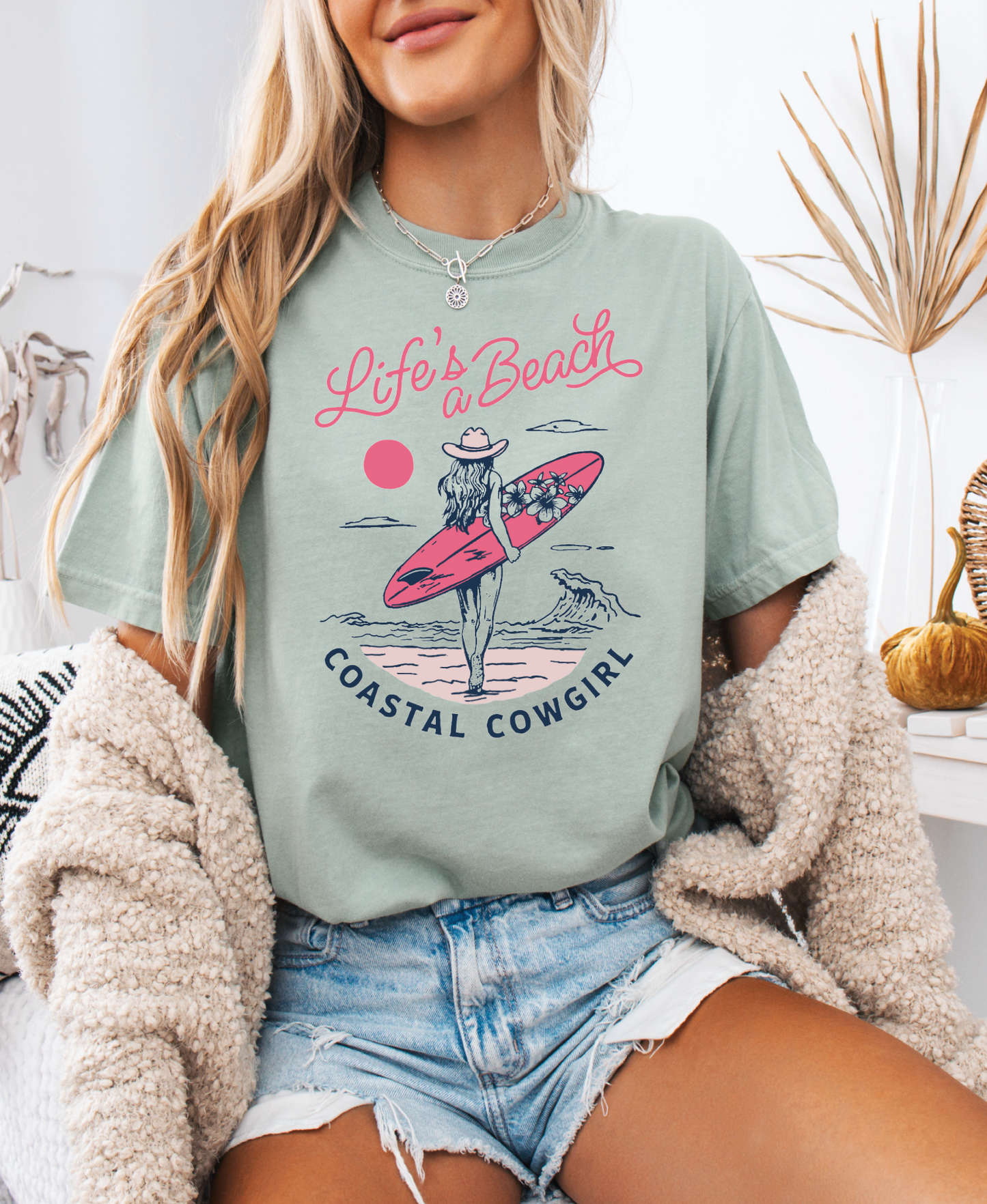 PRE-ORDER: “Coastal Cowgirl"  Vintage Wash Tee