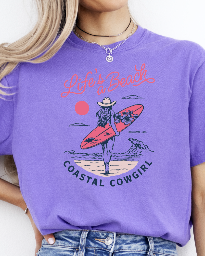 PRE-ORDER: “Coastal Cowgirl"  Vintage Wash Tee