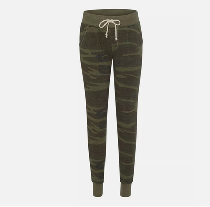 BLANK SALE: Ladies Eco-Fleece Joggers Camo (M ONLY)